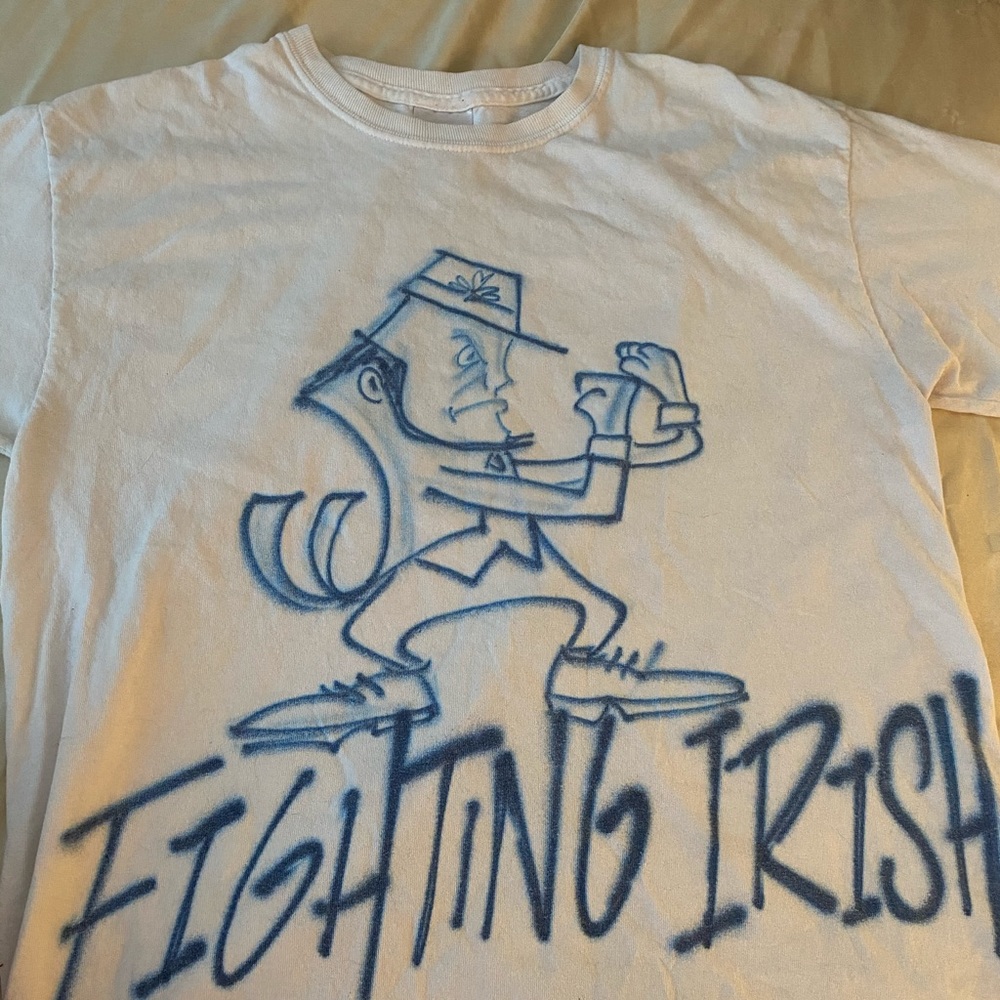 Fighting Irish T Shirt White Size M